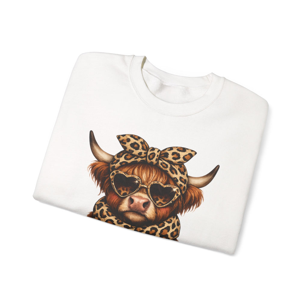 Boujee Heifer Leopard Cow Sweatshirt