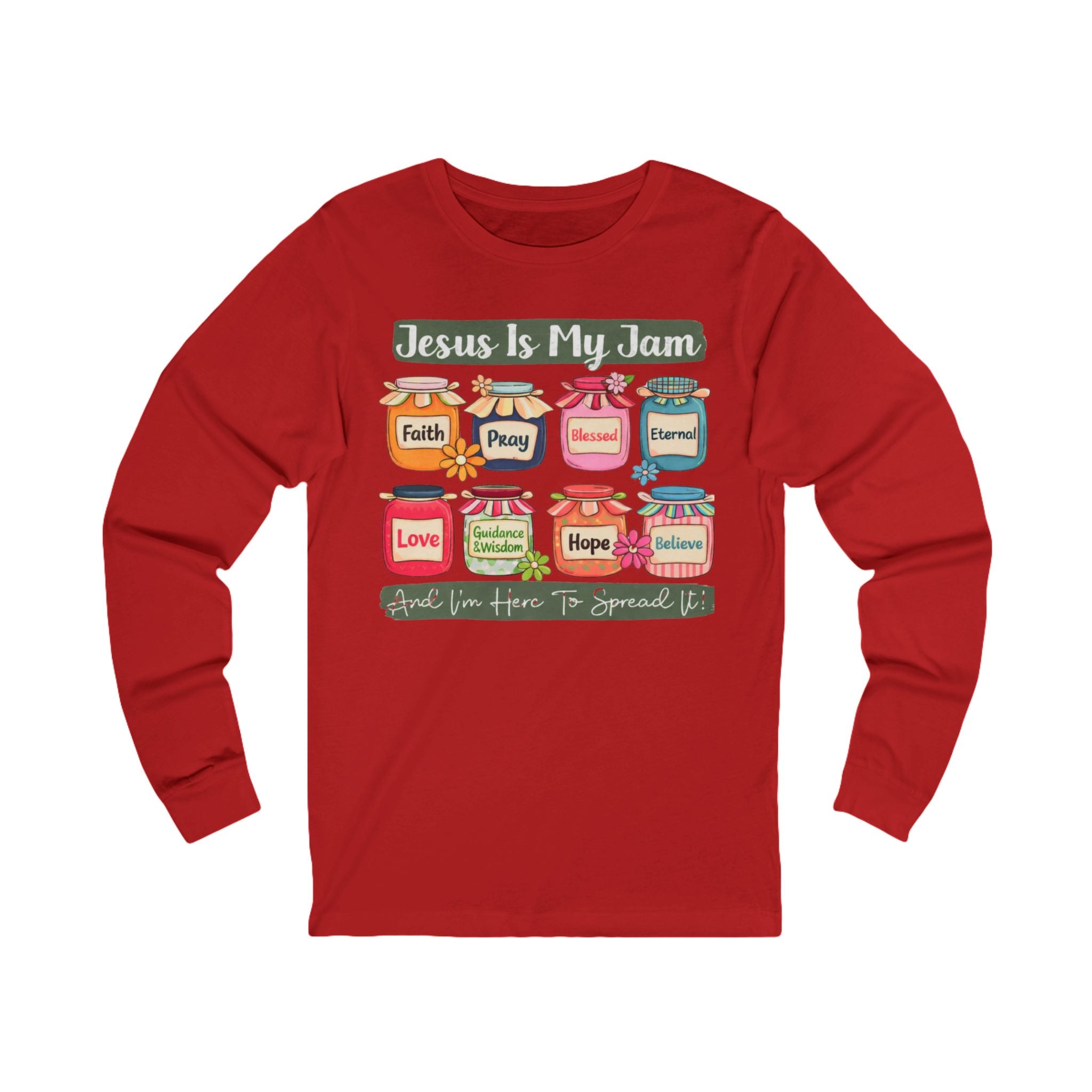 Jesus Is My Jam Long Sleeve Tee — Faith & Hope Scripture Graphic Shirt