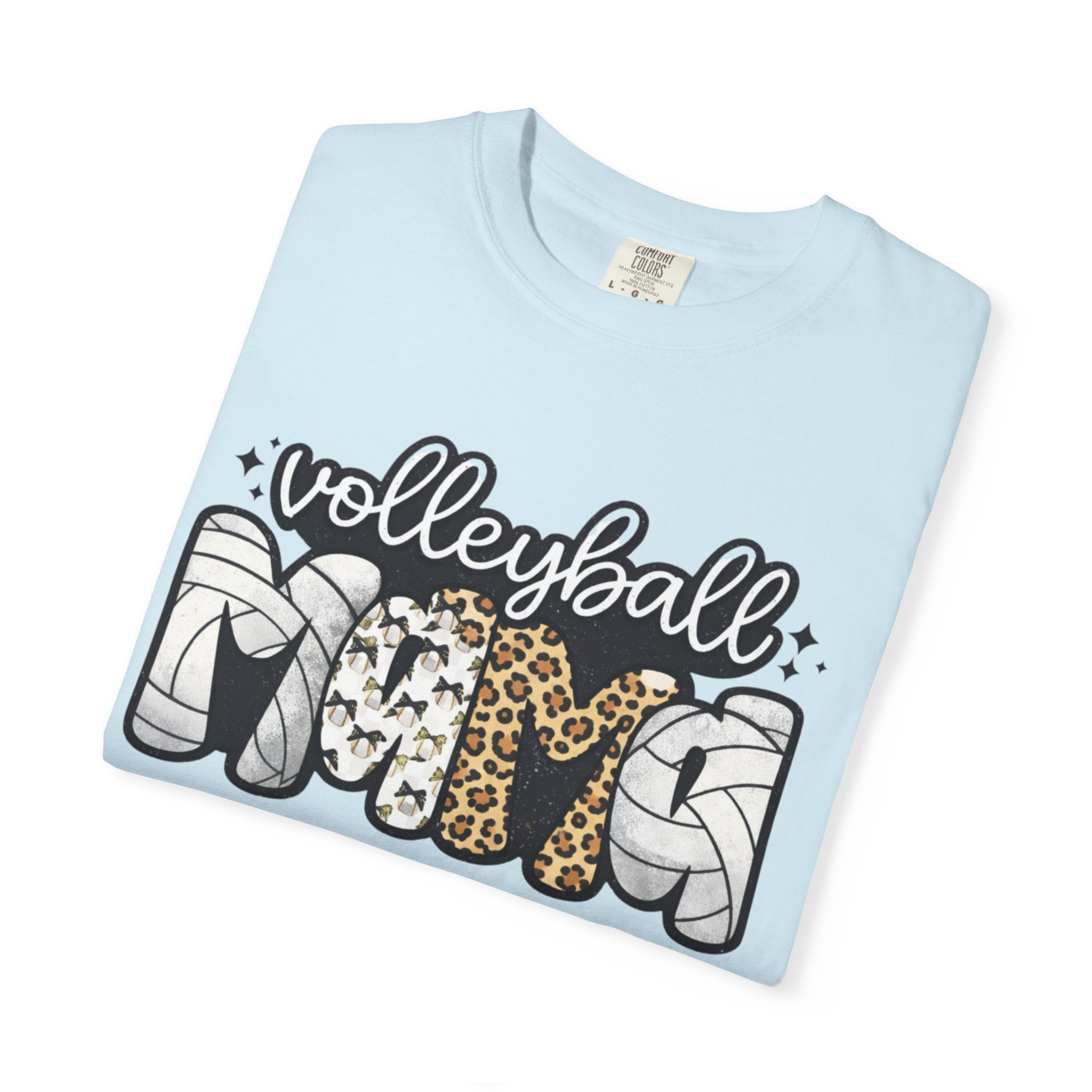Volleyball Mom T-Shirt — Leopard & Ball Graphic Tee for Coaches & Fans