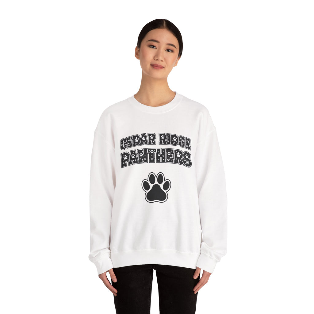Cedar Ridge Panthers Crewneck Sweatshirt — Paw School Spirit Pullover