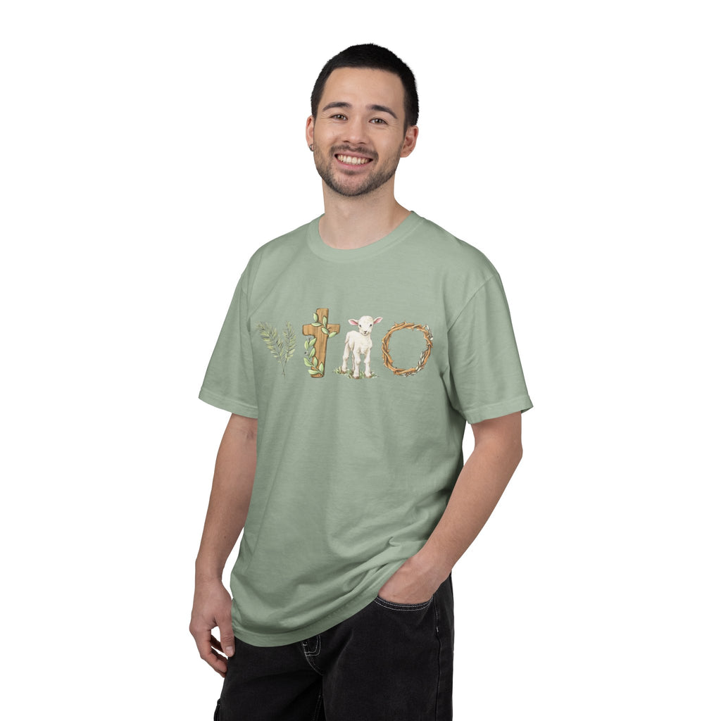 Easter Floral Cross & Lamb T-Shirt