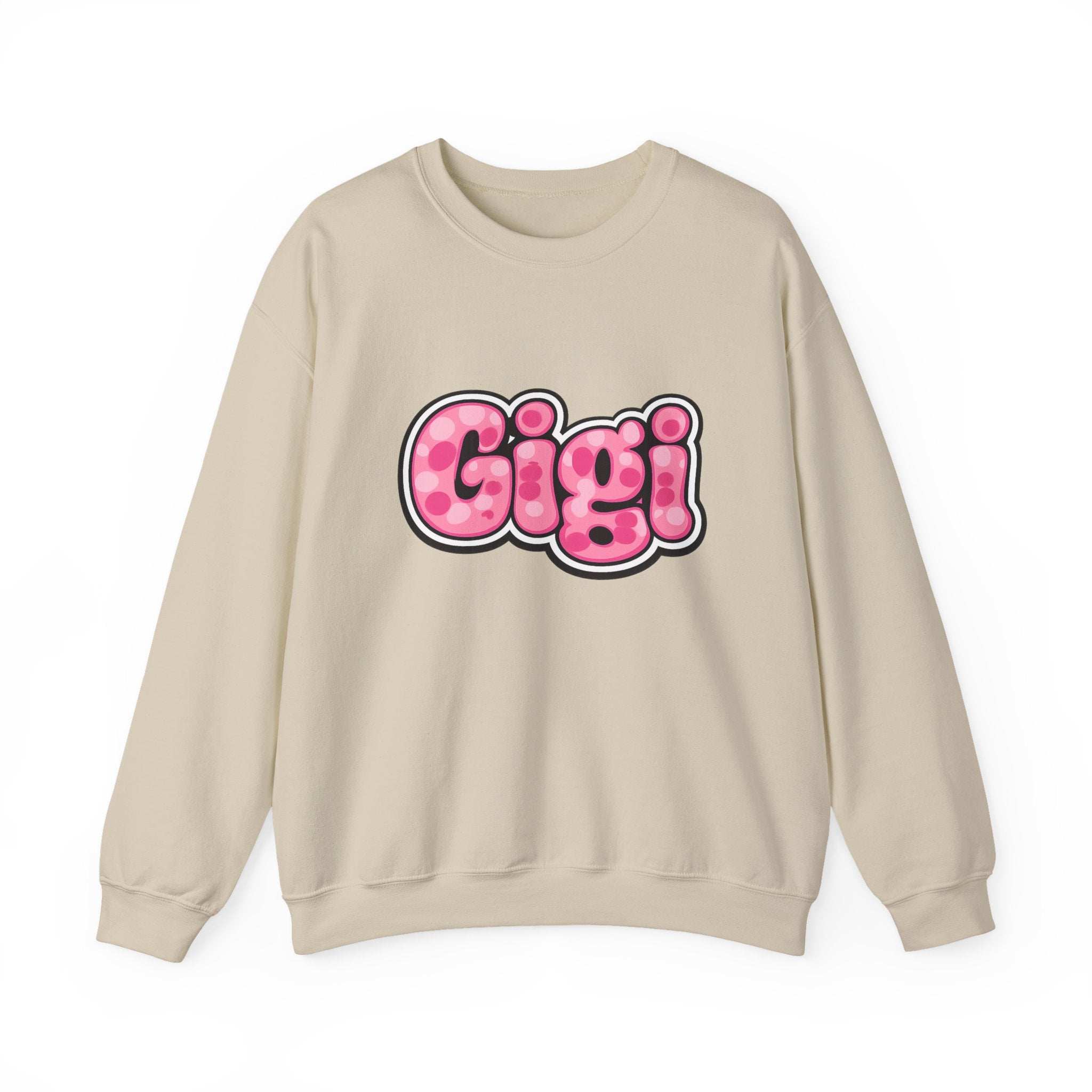 Gigi Pink Bubble Letter Crewneck Sweatshirt