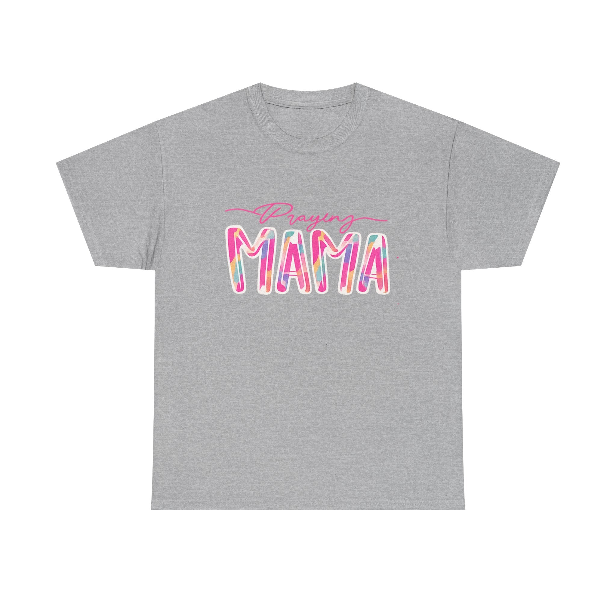 Praying Mama T-Shirt — Floral Church Graphic Tee for Christian Moms