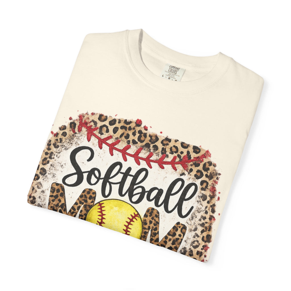Softball Mom Leopard Graphic T-Shirt