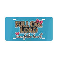 Vanity Plate - "Full Car Load, Even Fuller Heart" Leopard Bow Design