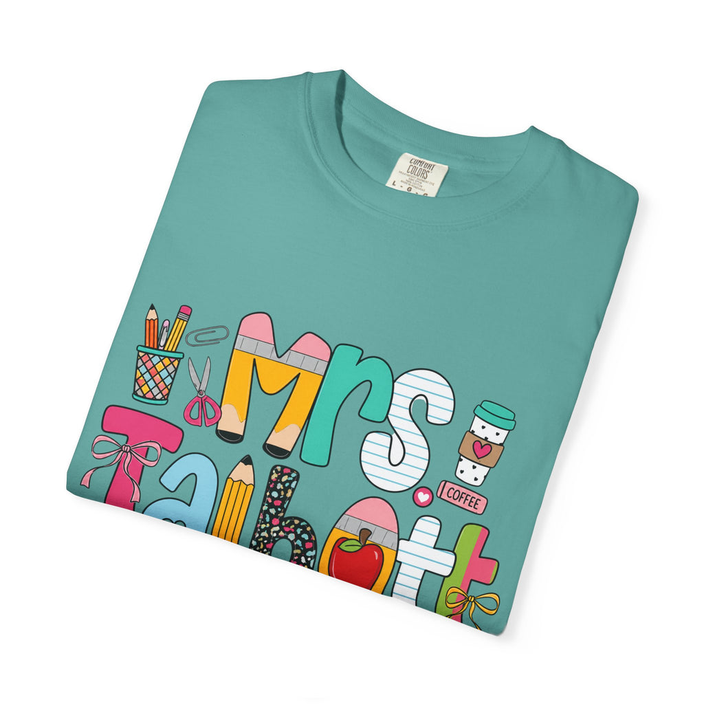 Teacher Name T‑Shirt — "Mrs. Talbott" Cute Classroom Doodle Design