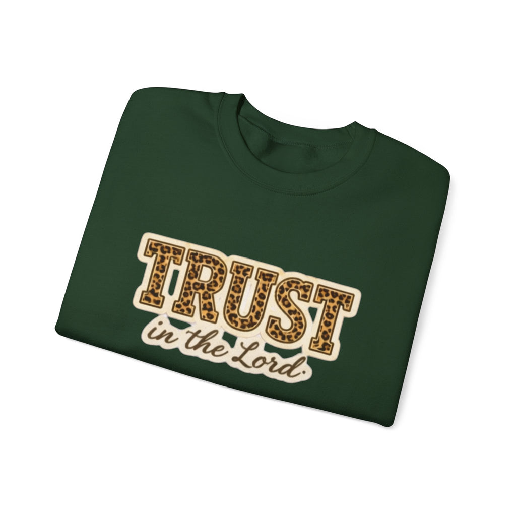 Trust in the Lord Crewneck Sweatshirt — Christian Faith Inspirational Pullover