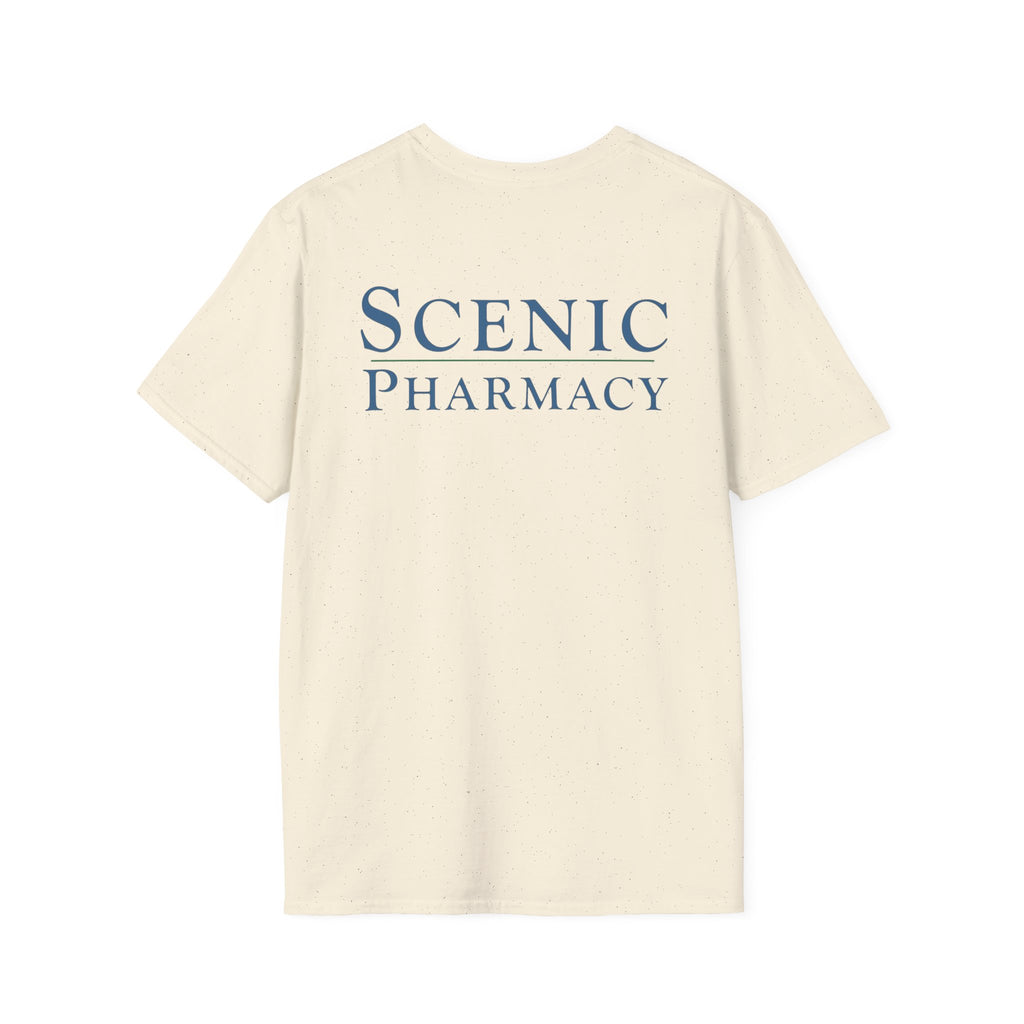Scenic Pharmacy T-Shirt — Mountain Mortar & Pestle Logo Tee