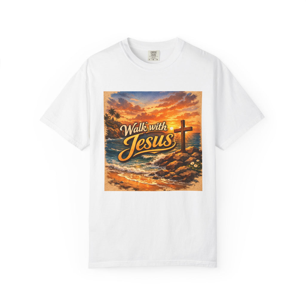 Walk With Jesus T-Shirt — Sunset Cross Christian Tee