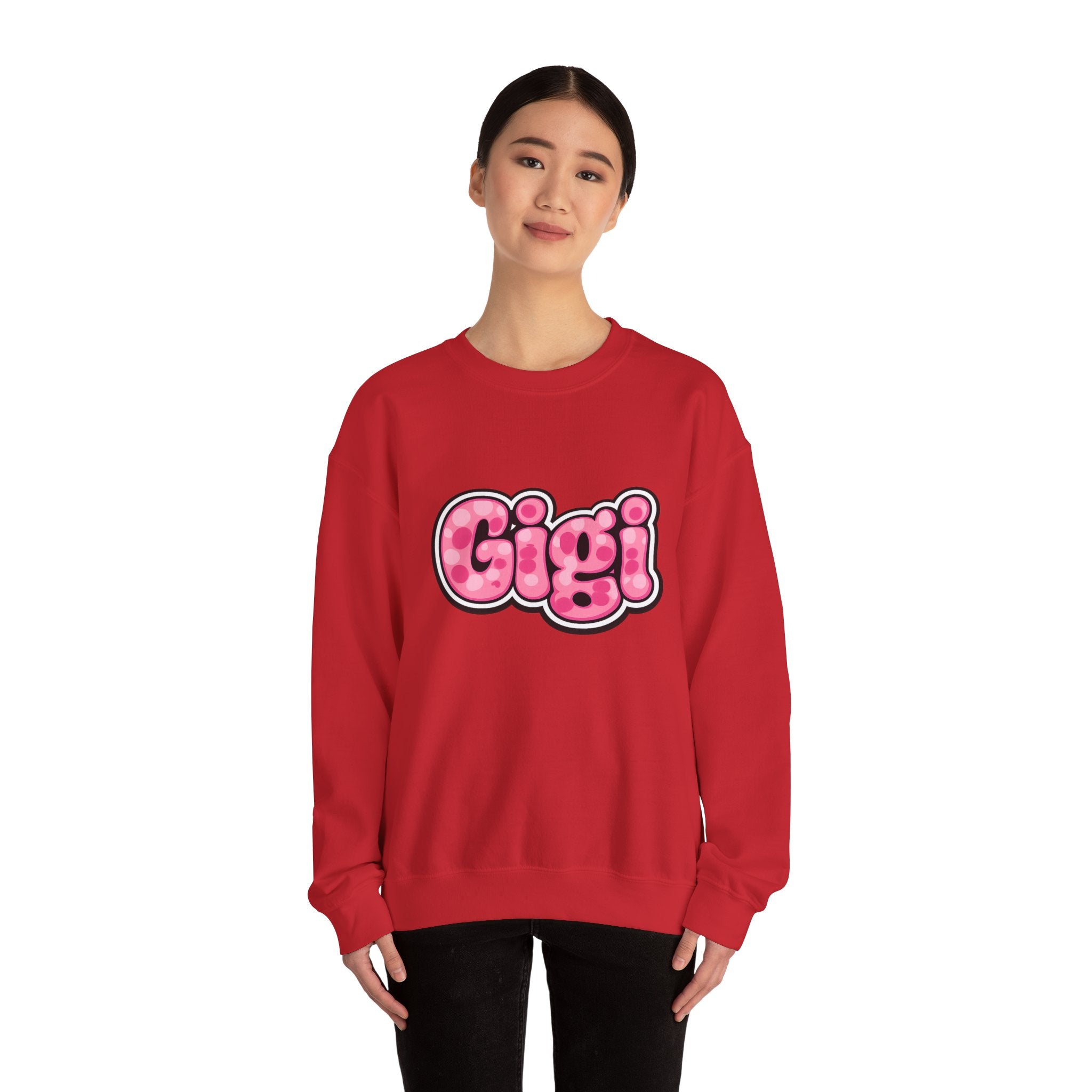 Gigi Pink Bubble Letter Crewneck Sweatshirt