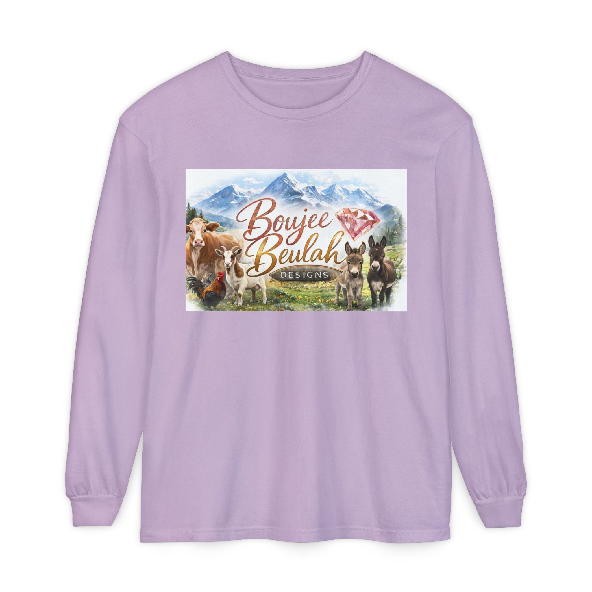 Boujee Beulah Farm Crew Long Sleeve T-Shirt