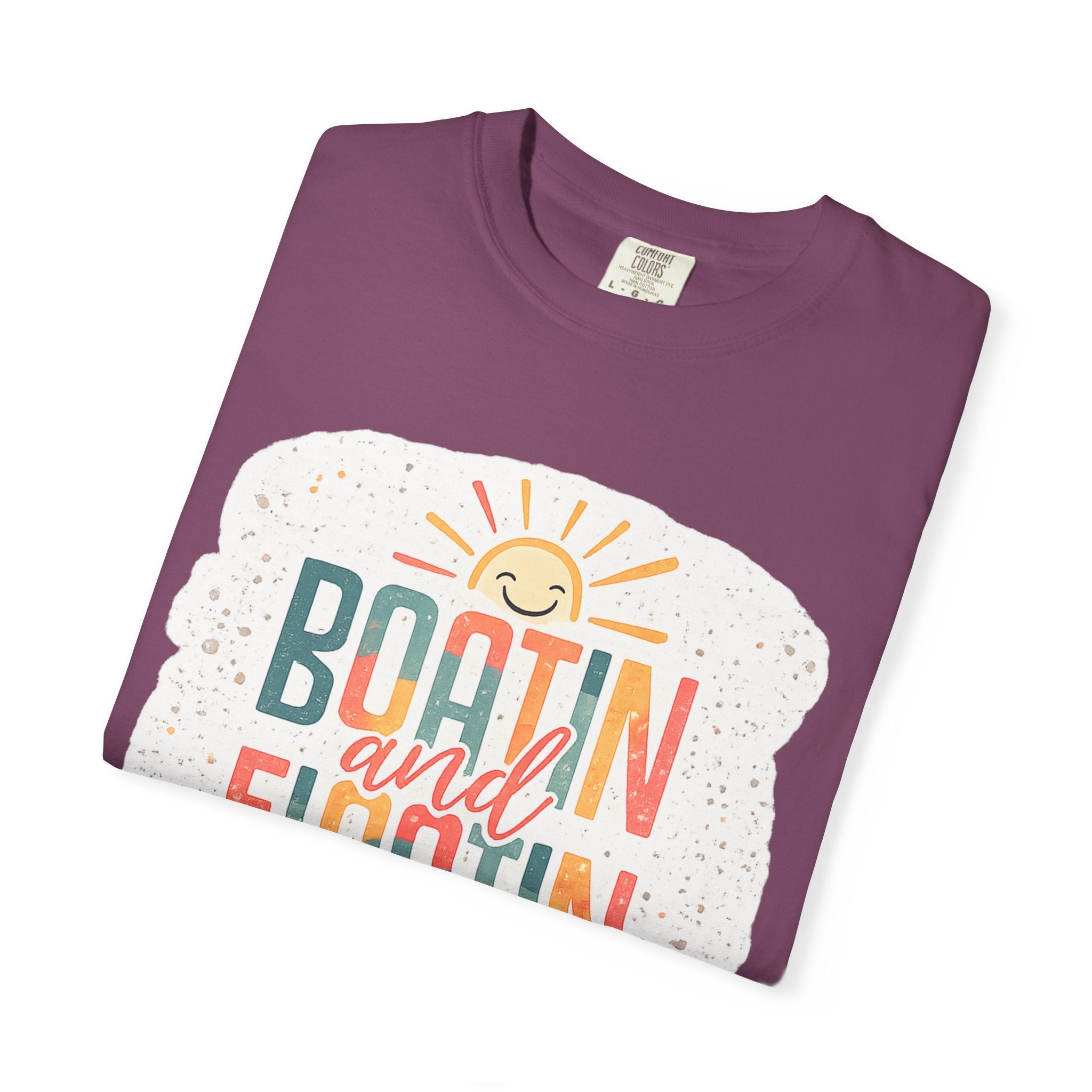 Boatin' and Floatin' T-Shirt — Retro Sun Summer Boating Tee