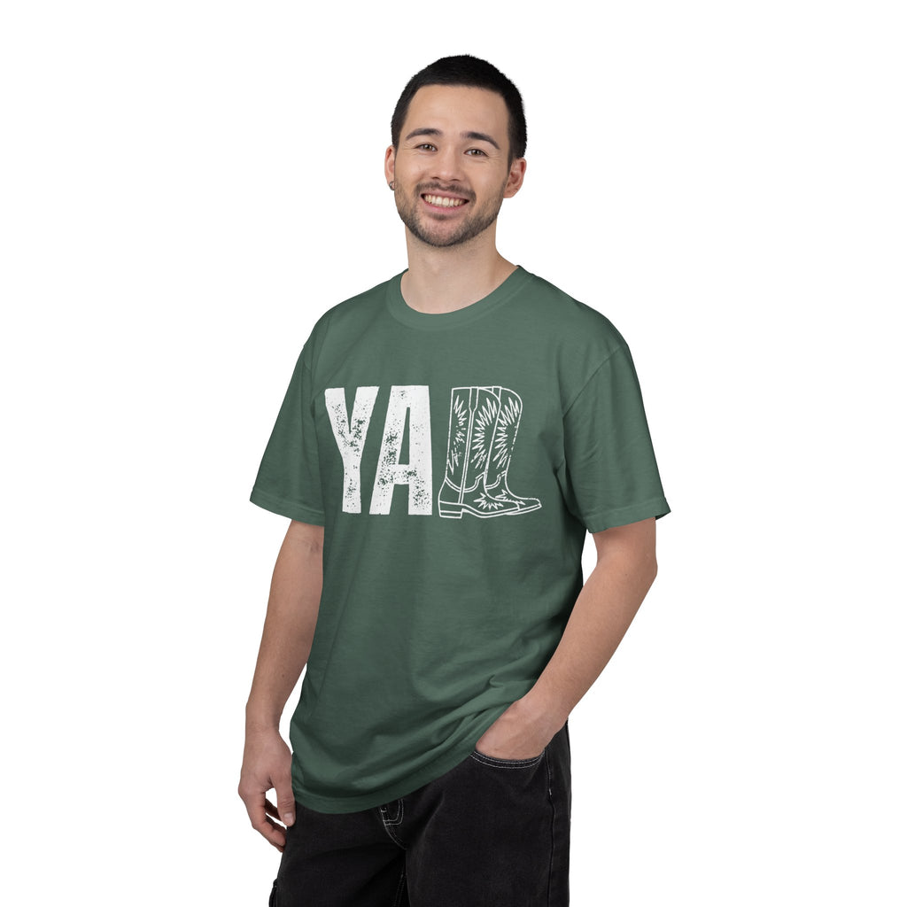 YA Boot Graphic T-Shirt — Distressed Cowboy Boots Tee