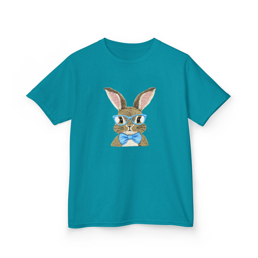 Kids Bunny with Glasses Tee — Cute Bow Tie Rabbit Shirt for Children