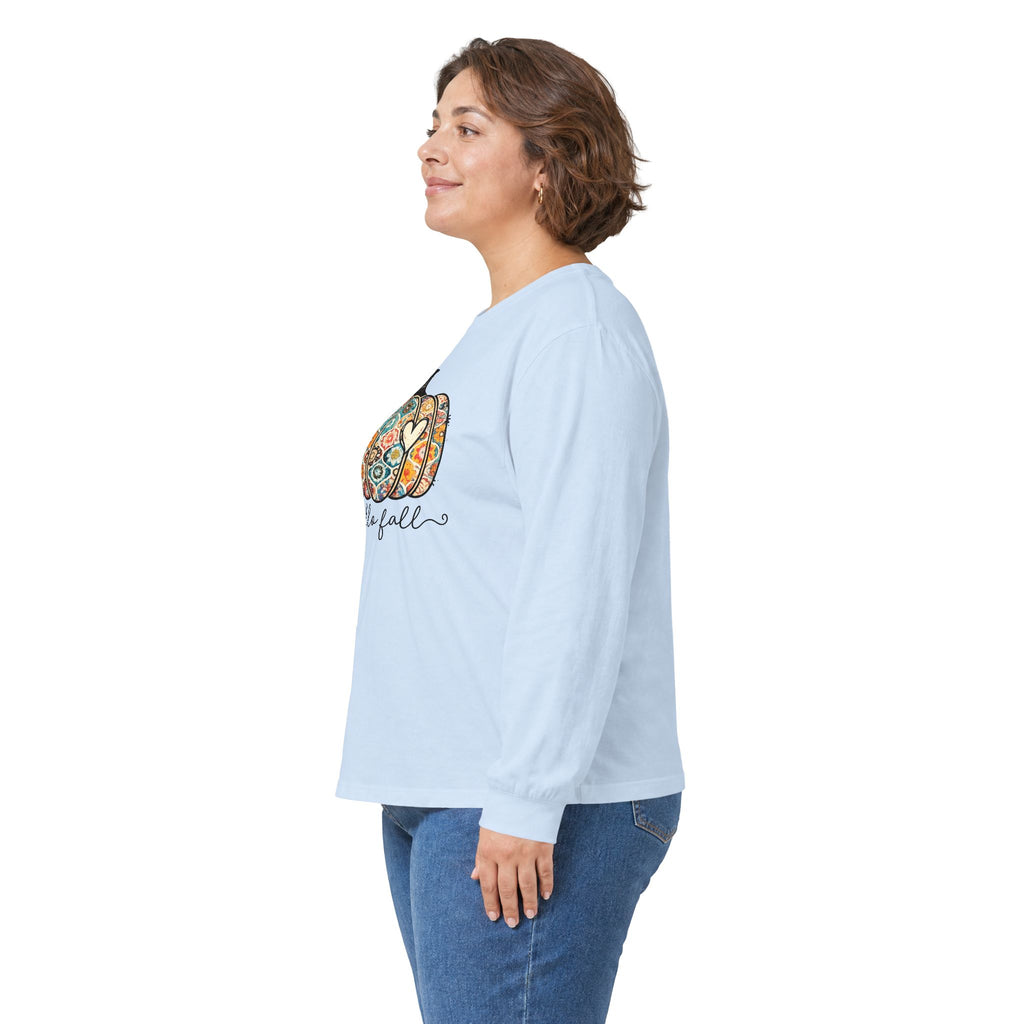 Hello Fall Pumpkin Long Sleeve Tee