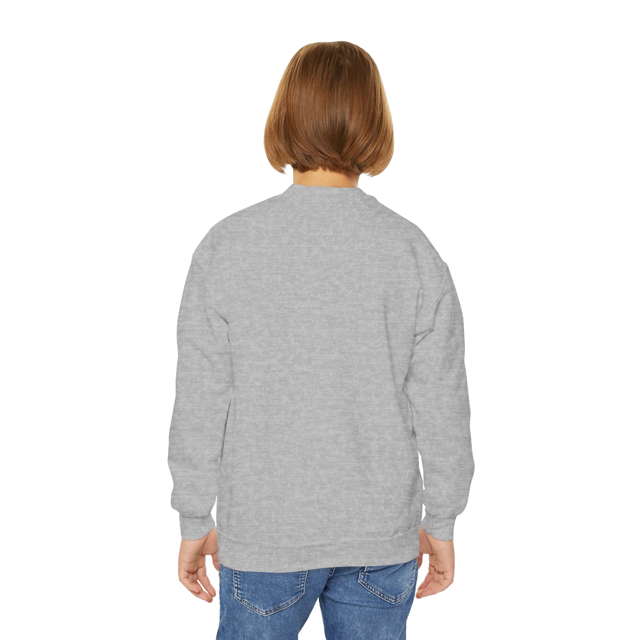 Mini XOXO Youth Crewneck Sweatshirt — Pink Bow Valentine Kids Pullover