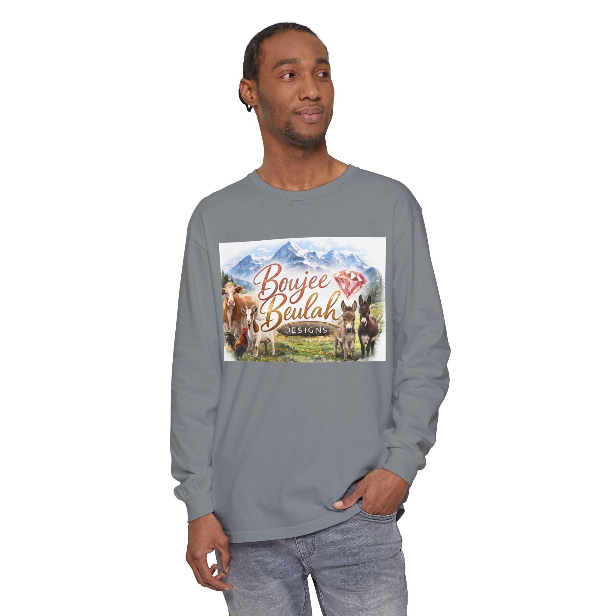 Boujee Beulah Farm Crew Long Sleeve T-Shirt
