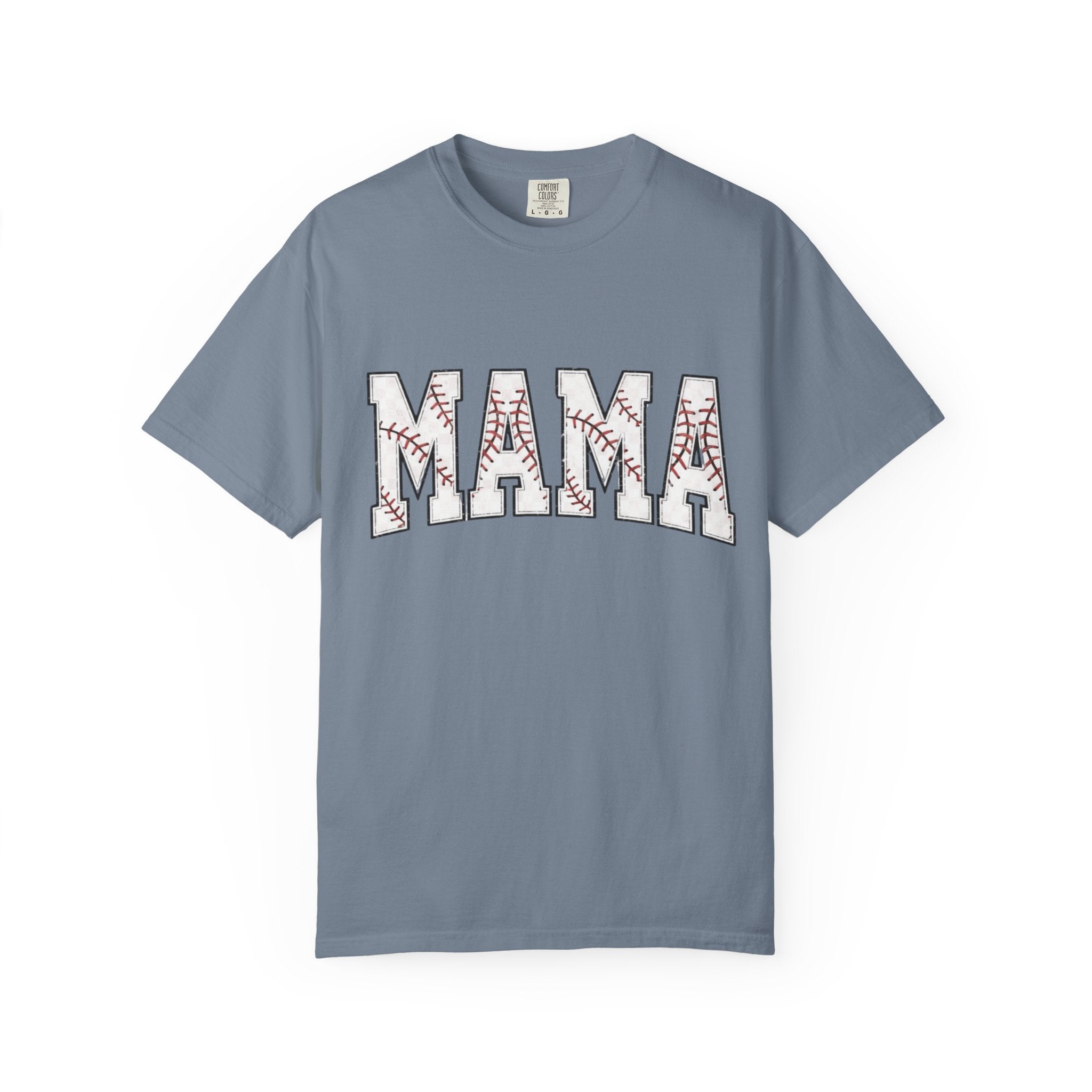 Mama Baseball Tee — 'MAMA' Stitched Baseball Mom T‑Shirt