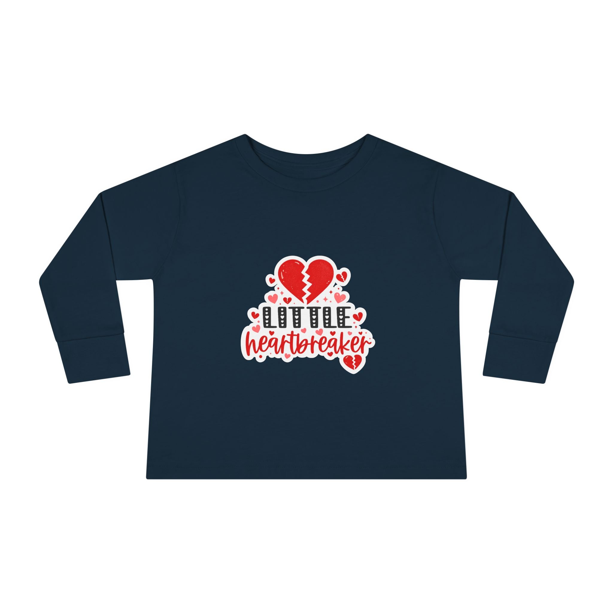 Little Heartbreaker Toddler Long Sleeve Tee — Cute Valentine’s Day Shirt for Babies & Toddlers
