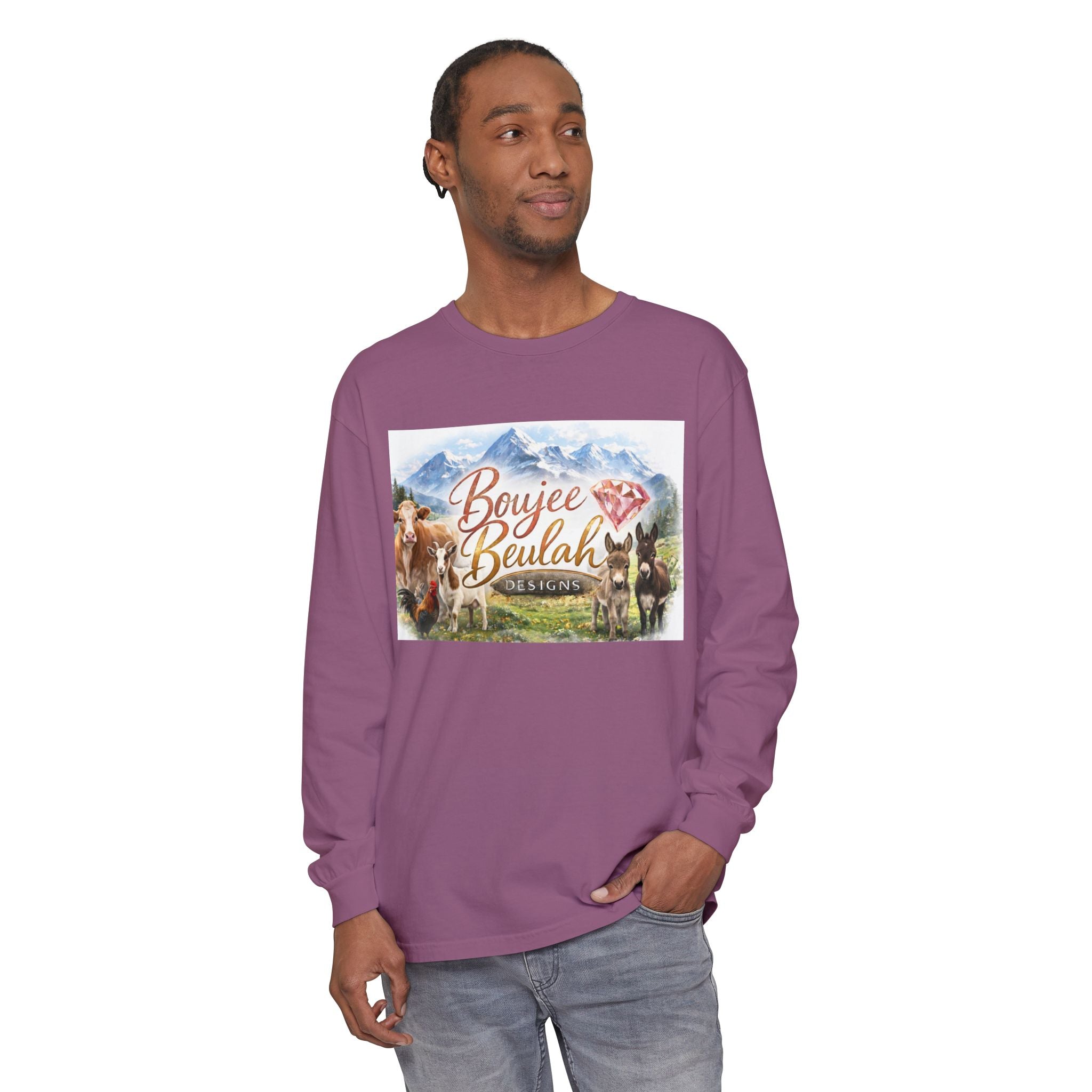 Boujee Beulah Farm Crew Long Sleeve T-Shirt