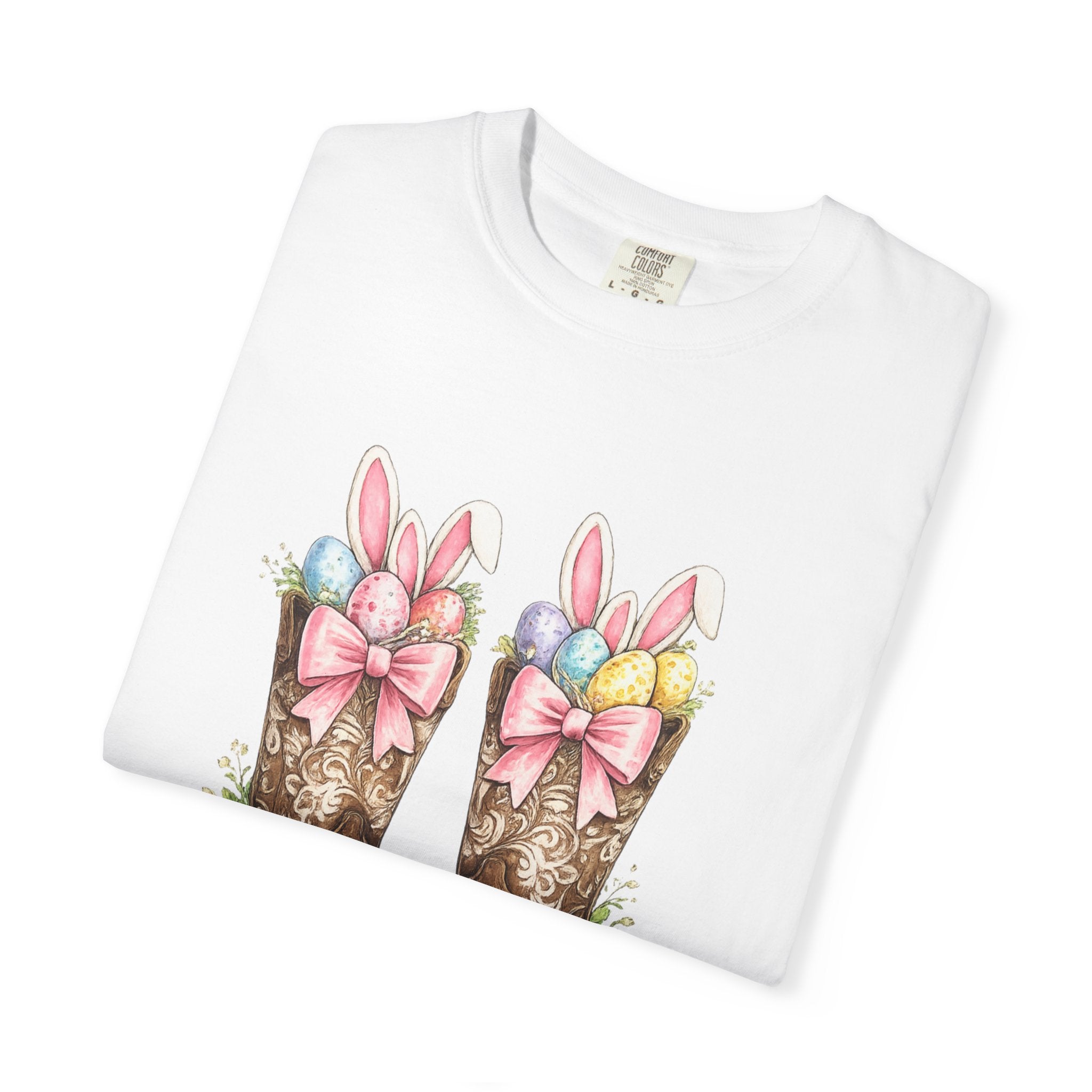Howdy Easter Cowboy Boots T-Shirt — Western Easter Graphic Tee