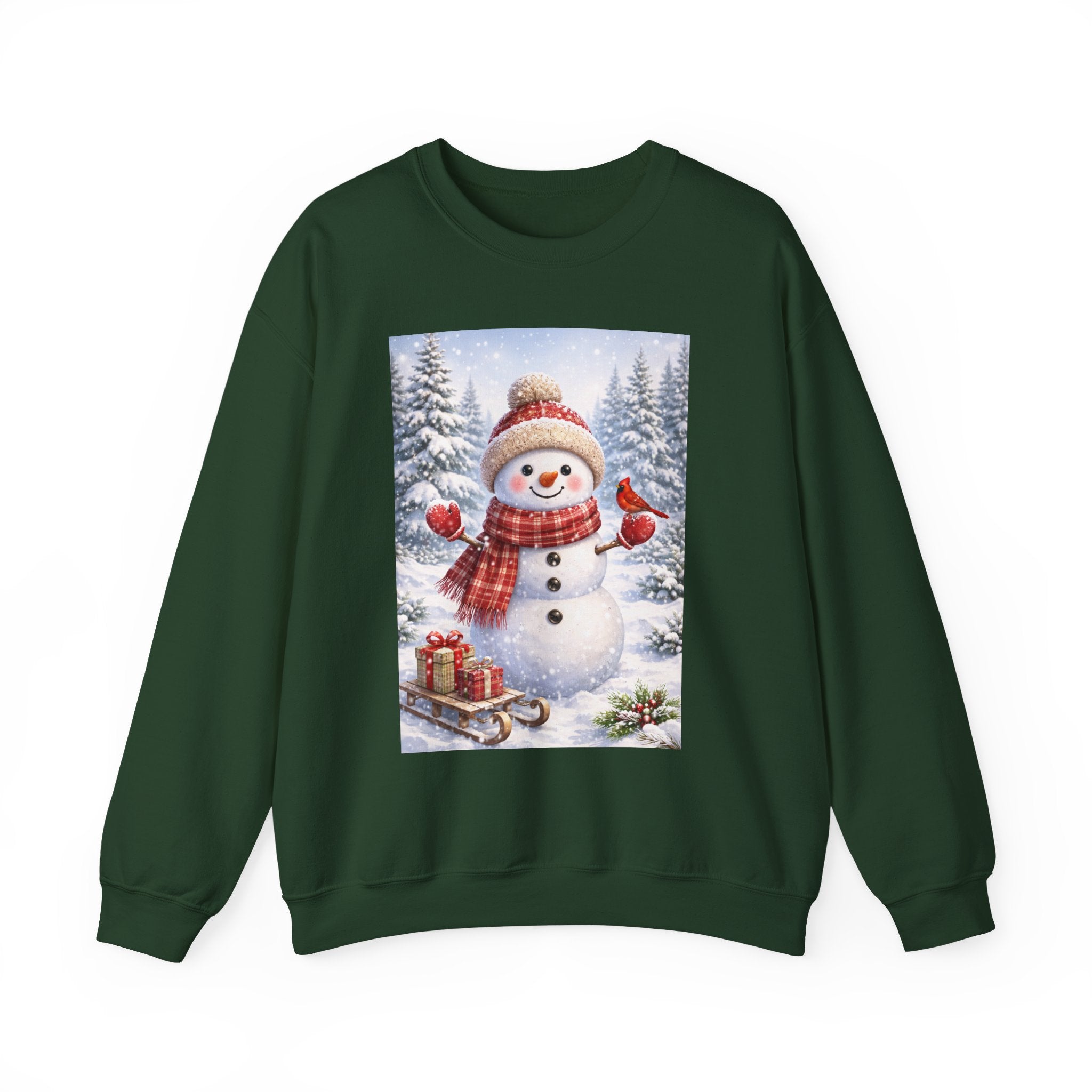 Snowman Christmas Sweatshirt — Festive Winter Holiday Crewneck