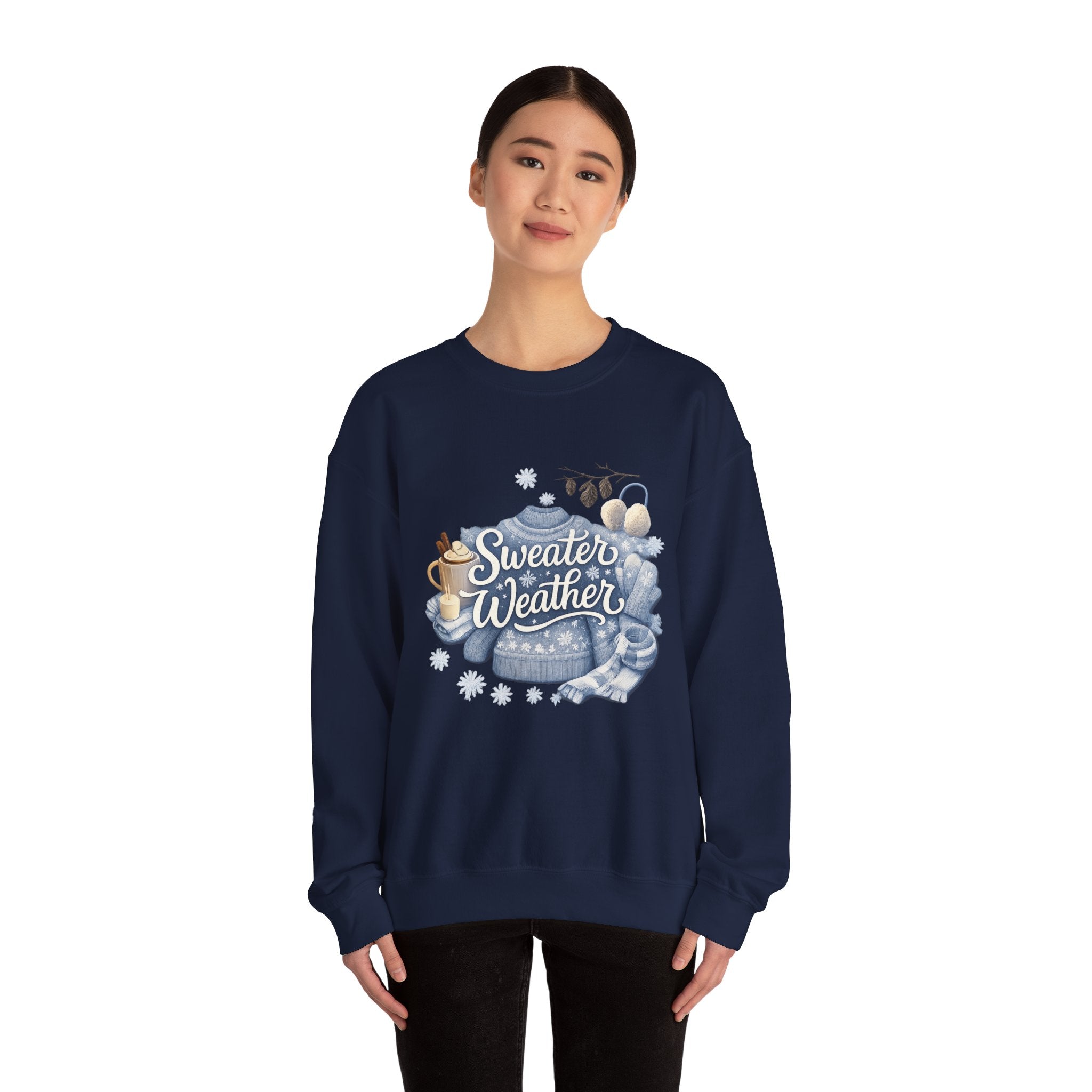 Sweater Weather Crewneck Sweatshirt — Cozy Winter Graphic Sweatshirt