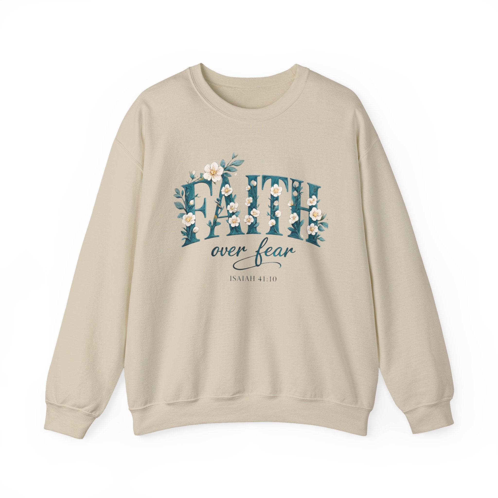 Faith Over Fear Floral Crewneck Sweatshirt