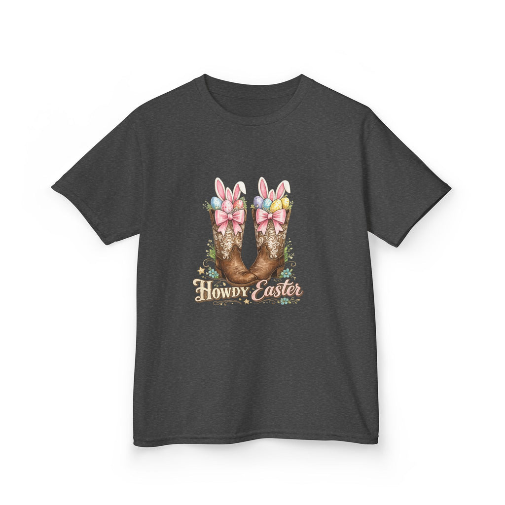 Kids Tee — Howdy Easter Horseshoe with Pastel Bows