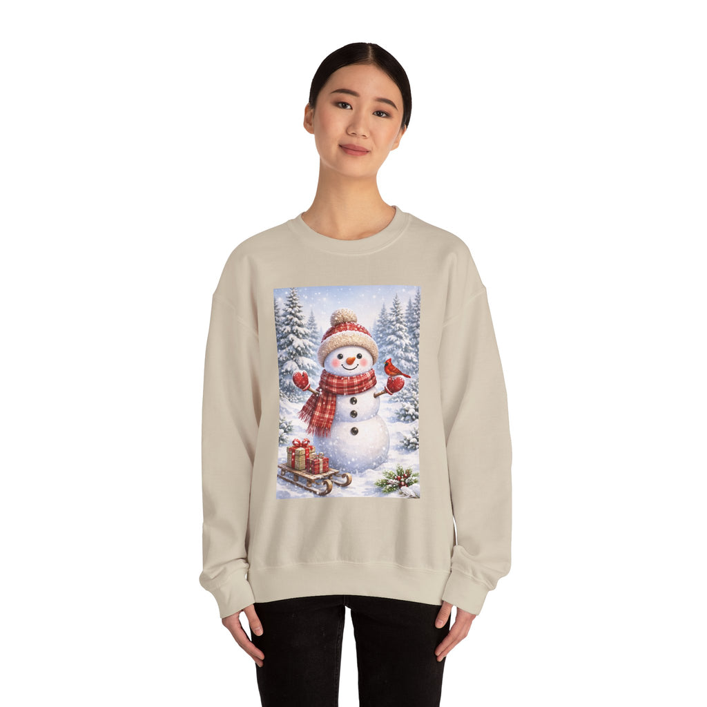 Snowman Christmas Sweatshirt — Festive Winter Holiday Crewneck