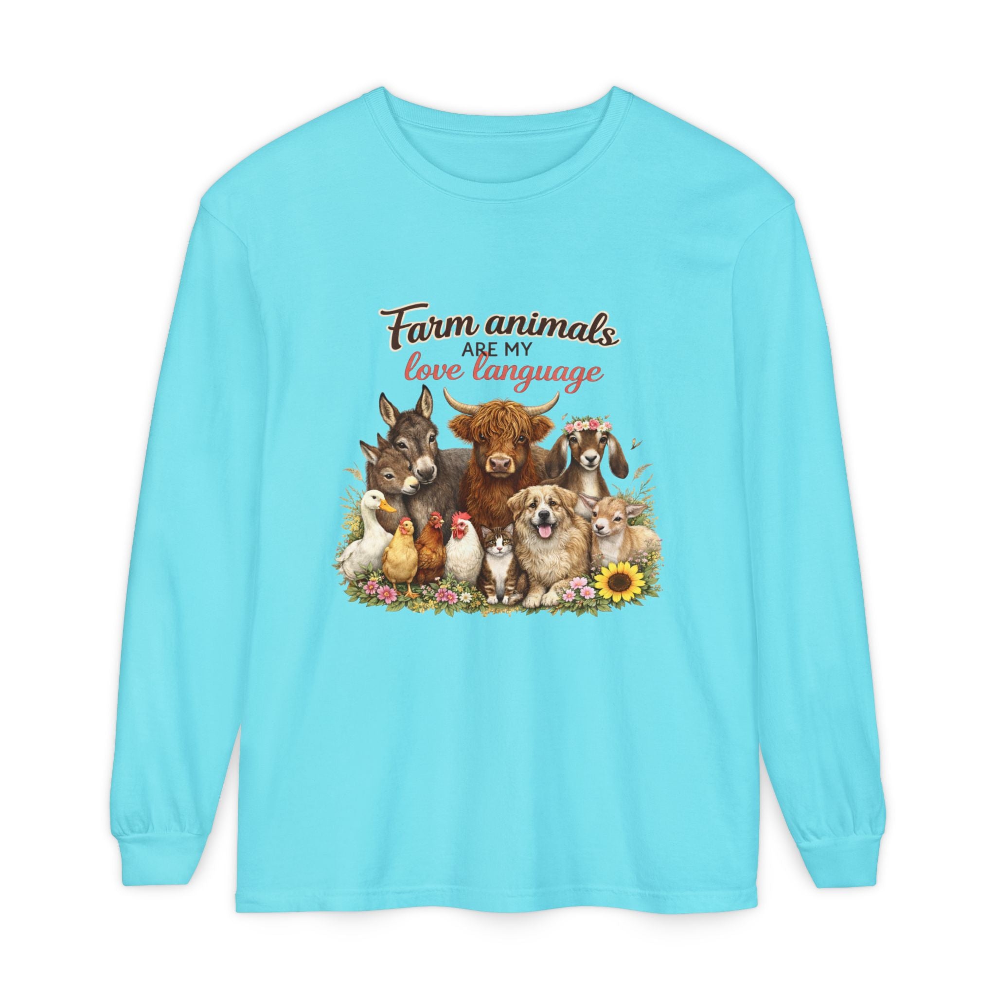 Farm Animals Are My Love Language Long Sleeve Tee