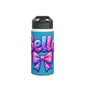 Personalized 'Bella' Stainless Steel Water Bottle — Cute Pink Bow Design