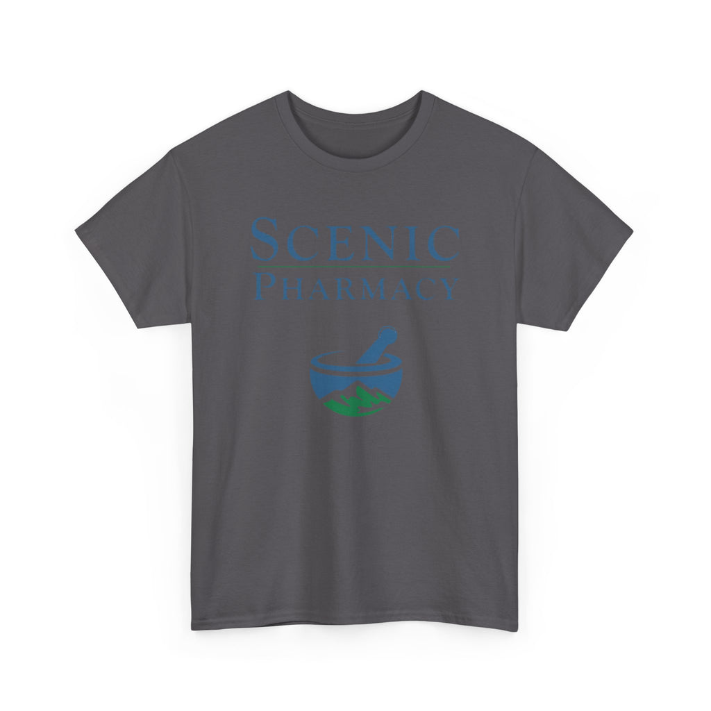 Scenic Pharmacy T-Shirt — Mountain Mortar & Pestle Graphic Tee