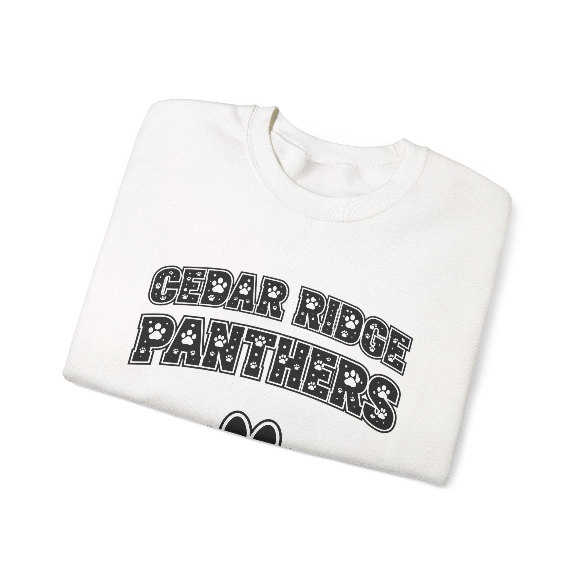 Cedar Ridge Panthers Crewneck Sweatshirt — Paw School Spirit Pullover