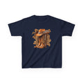 Kids Cowboy Hat & Boots Tee — Leopard Print Western Kids T-Shirt