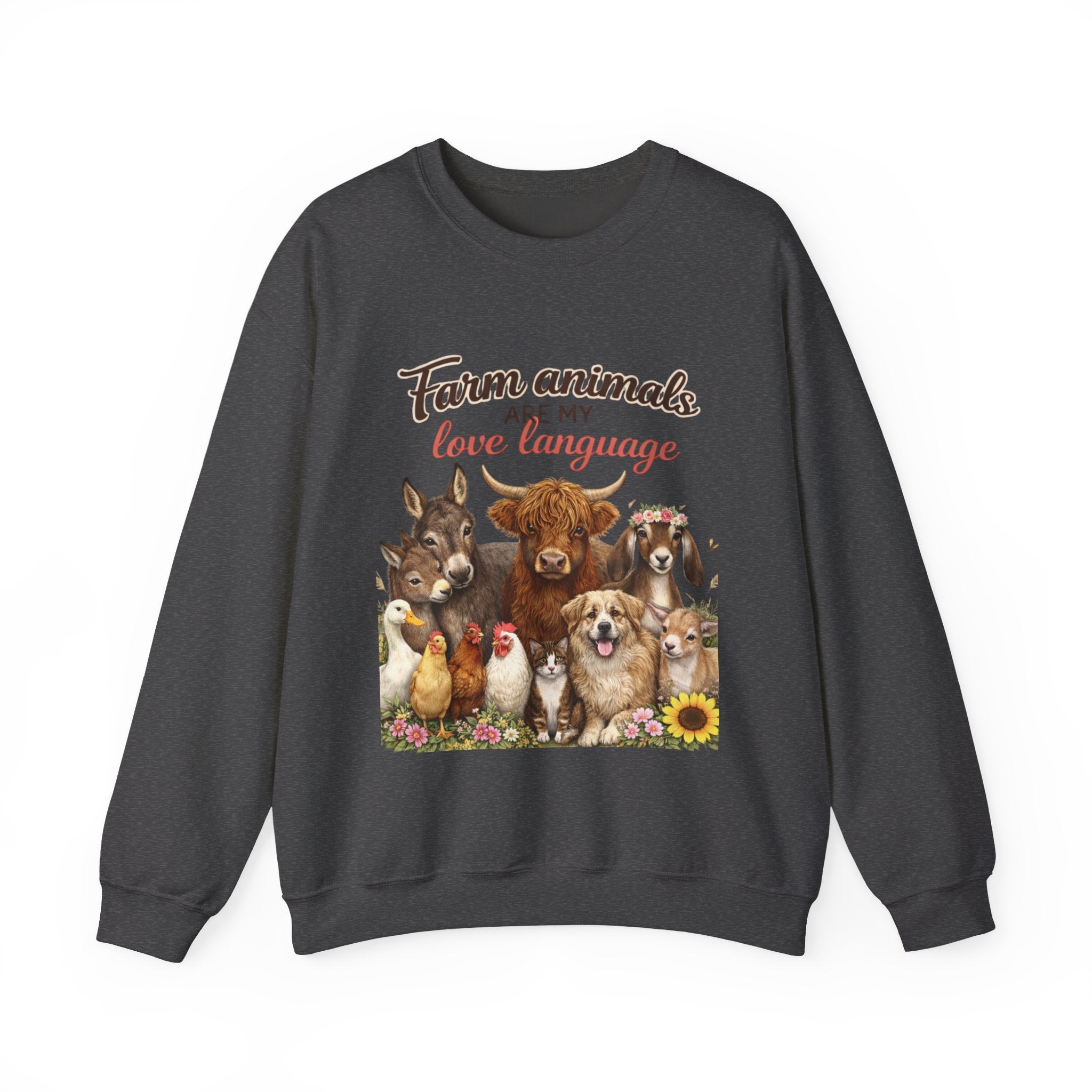 Farm Animals Are My Love Language Crewneck Sweatshirt