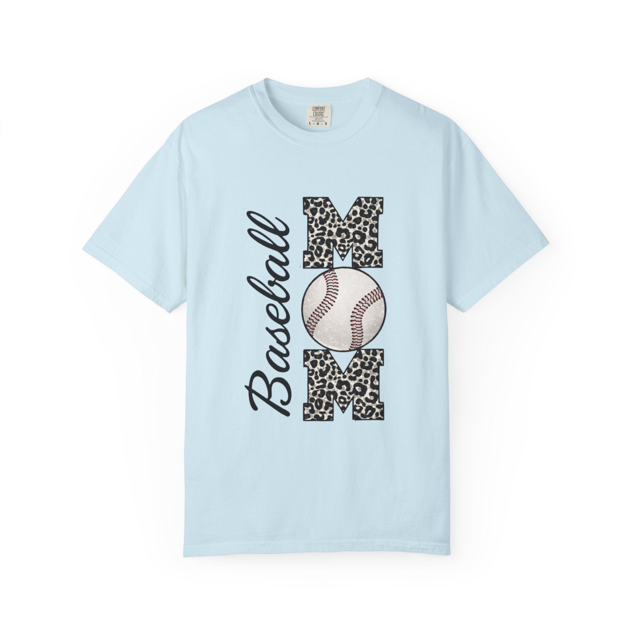 Baseball Mom Leopard Print T-Shirt — Baseball Mom Tee with Baseball Graphic