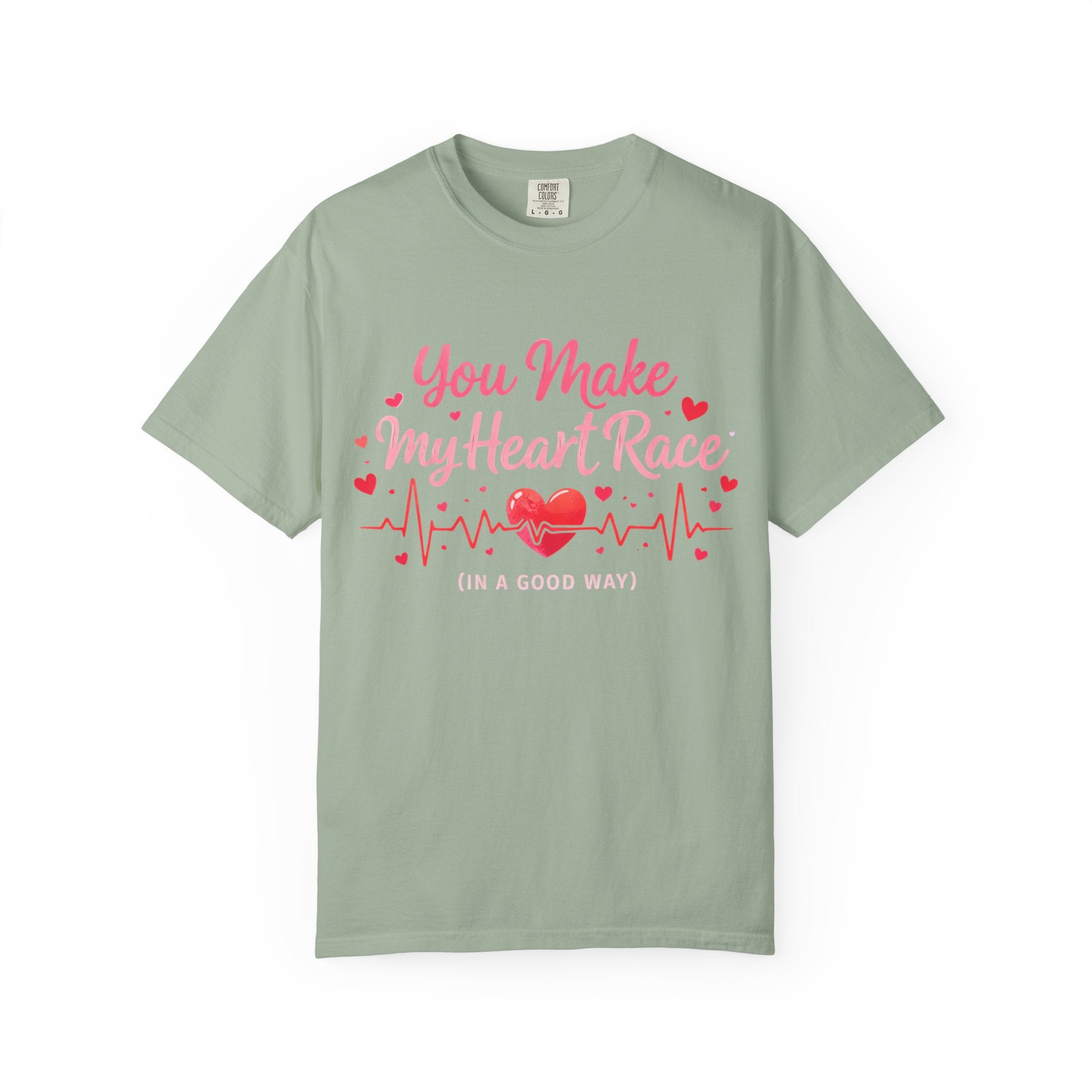 You Make My Heart Race T-Shirt — Romantic Valentine’s Day Heartbeat Tee