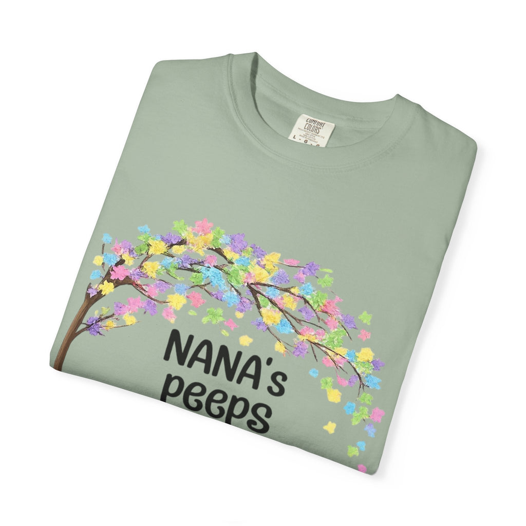 Nana's Peeps Easter T-Shirt — Personalized Grandma Bunny Family Tee