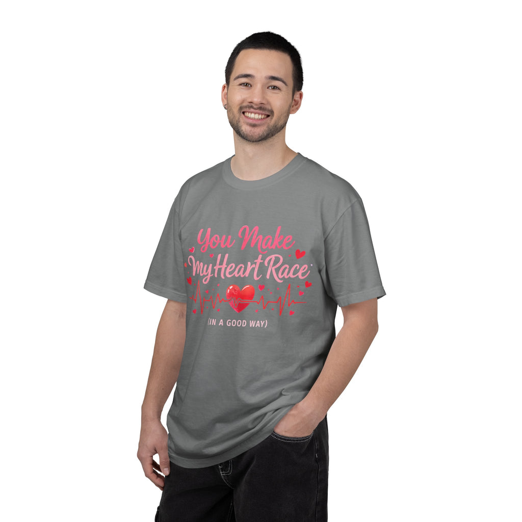 You Make My Heart Race T-Shirt — Romantic Valentine’s Day Heartbeat Tee