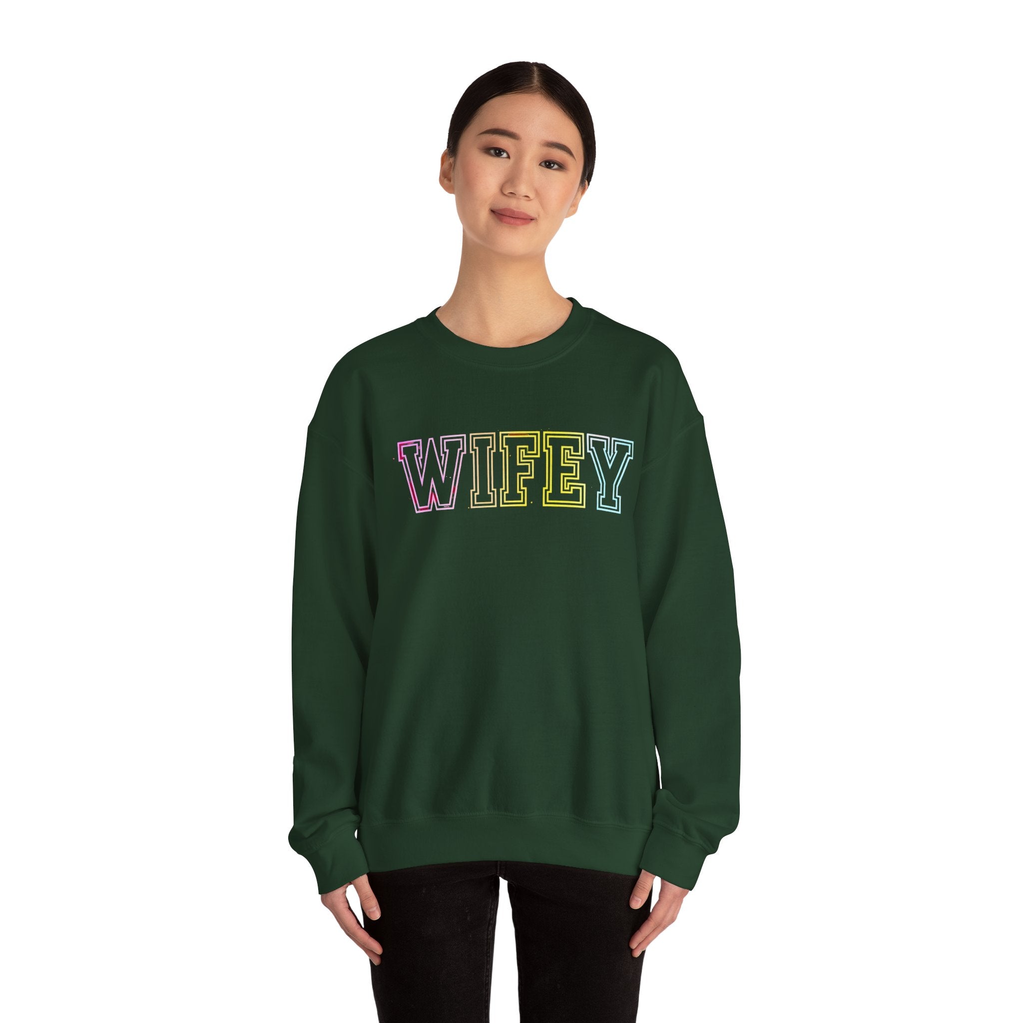 Wifey Pastel Ombre Crewneck Sweatshirt