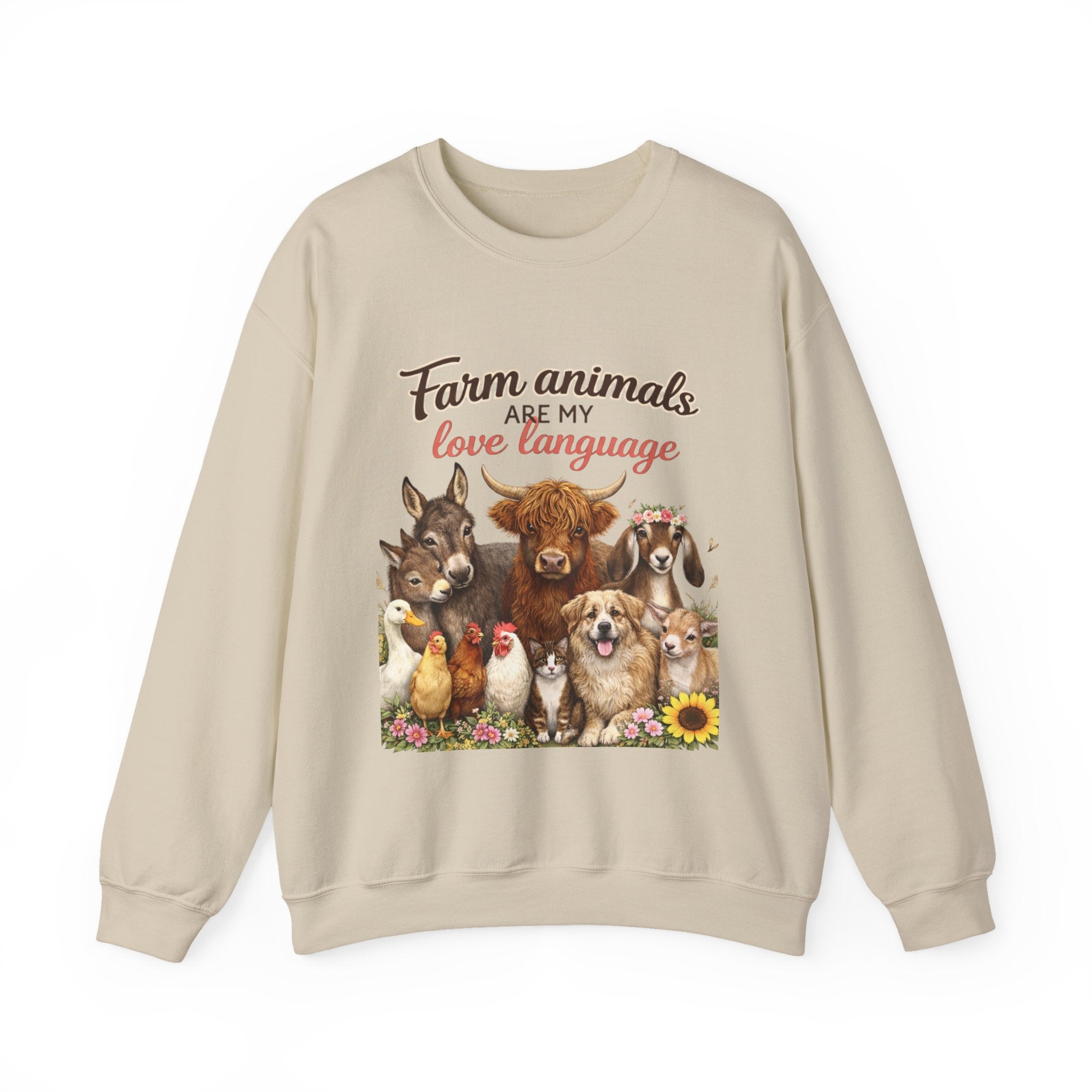 Farm Animals Are My Love Language Crewneck Sweatshirt