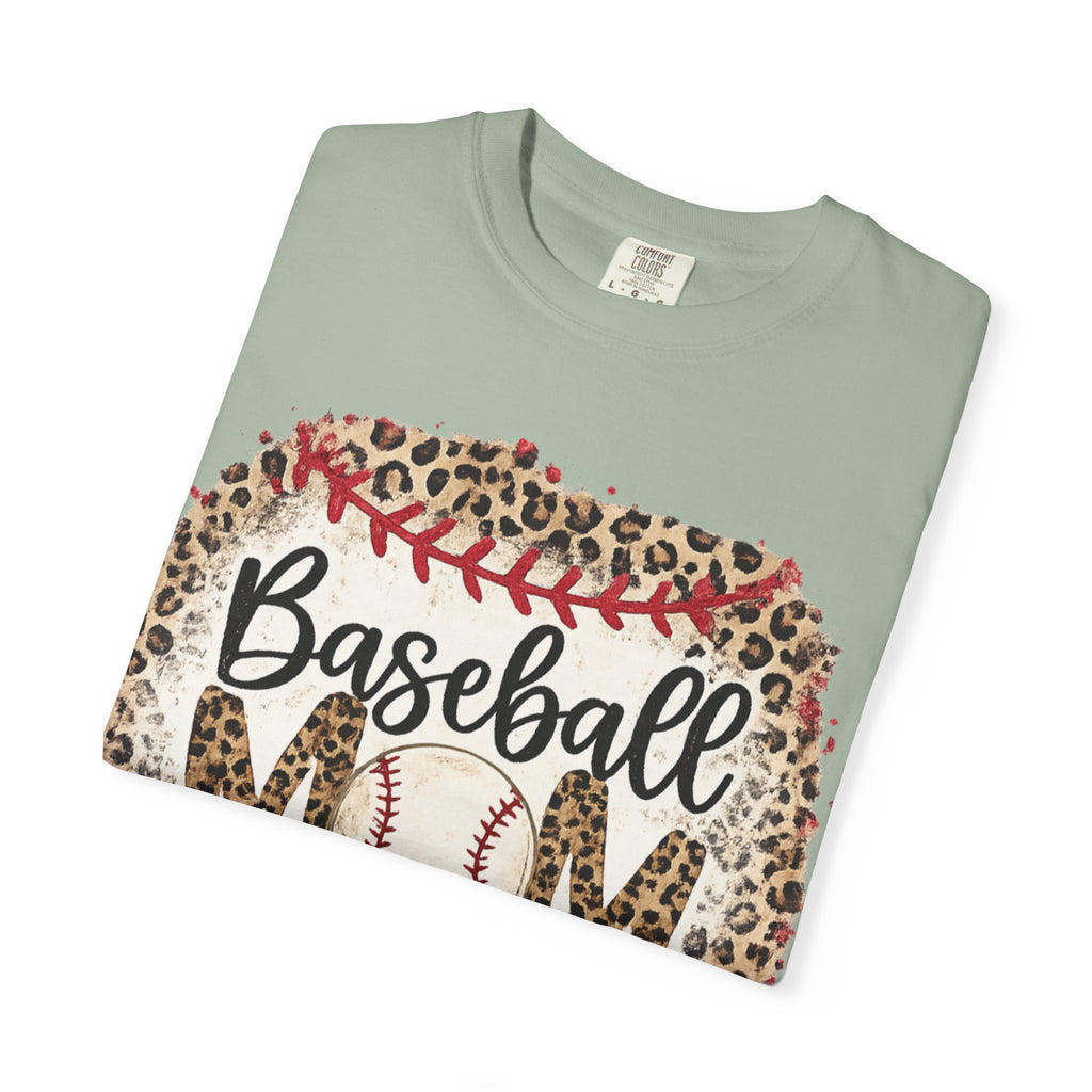 Baseball Mom Leopard Print T-Shirt