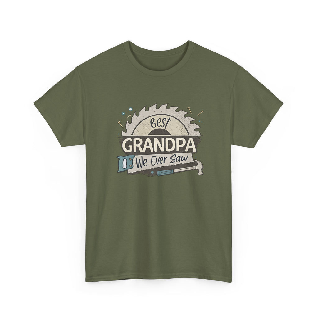 Grandpa T-Shirt — "Best Grandpa We Ever Saw" Vintage Gift Tee for Father’s Day