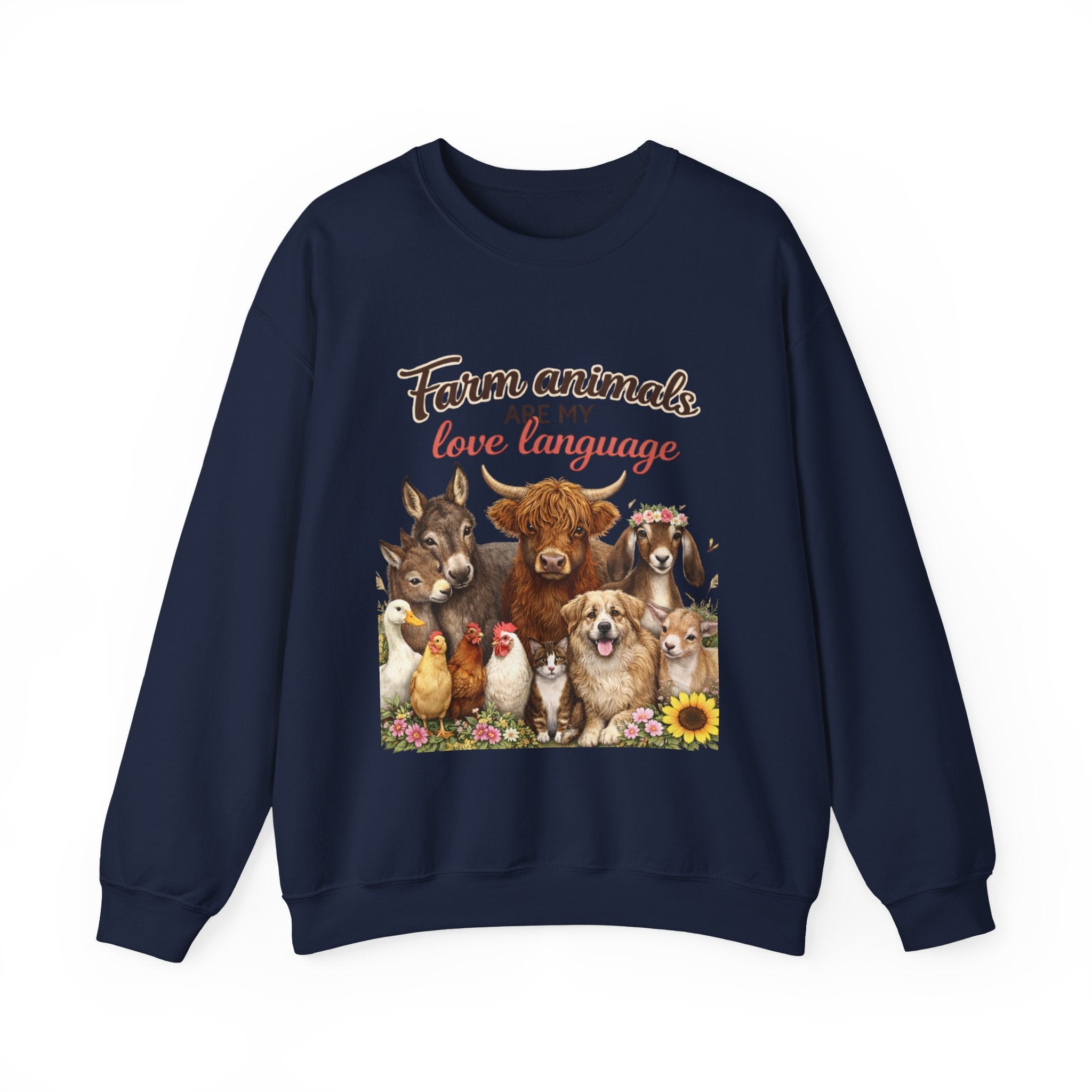Farm Animals Are My Love Language Crewneck Sweatshirt