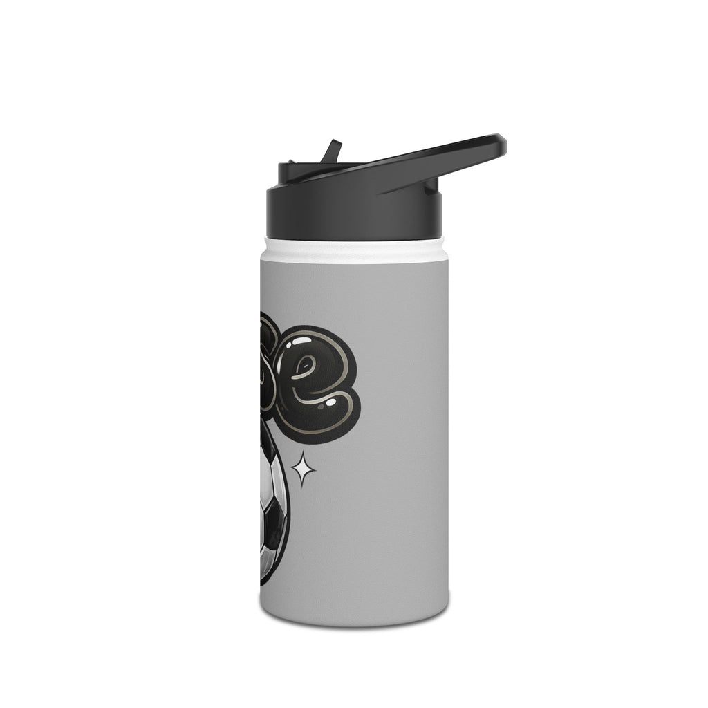 Soccer Mom Stainless Steel Water Bottle — 'Soccer' Graphic Sports Bottle