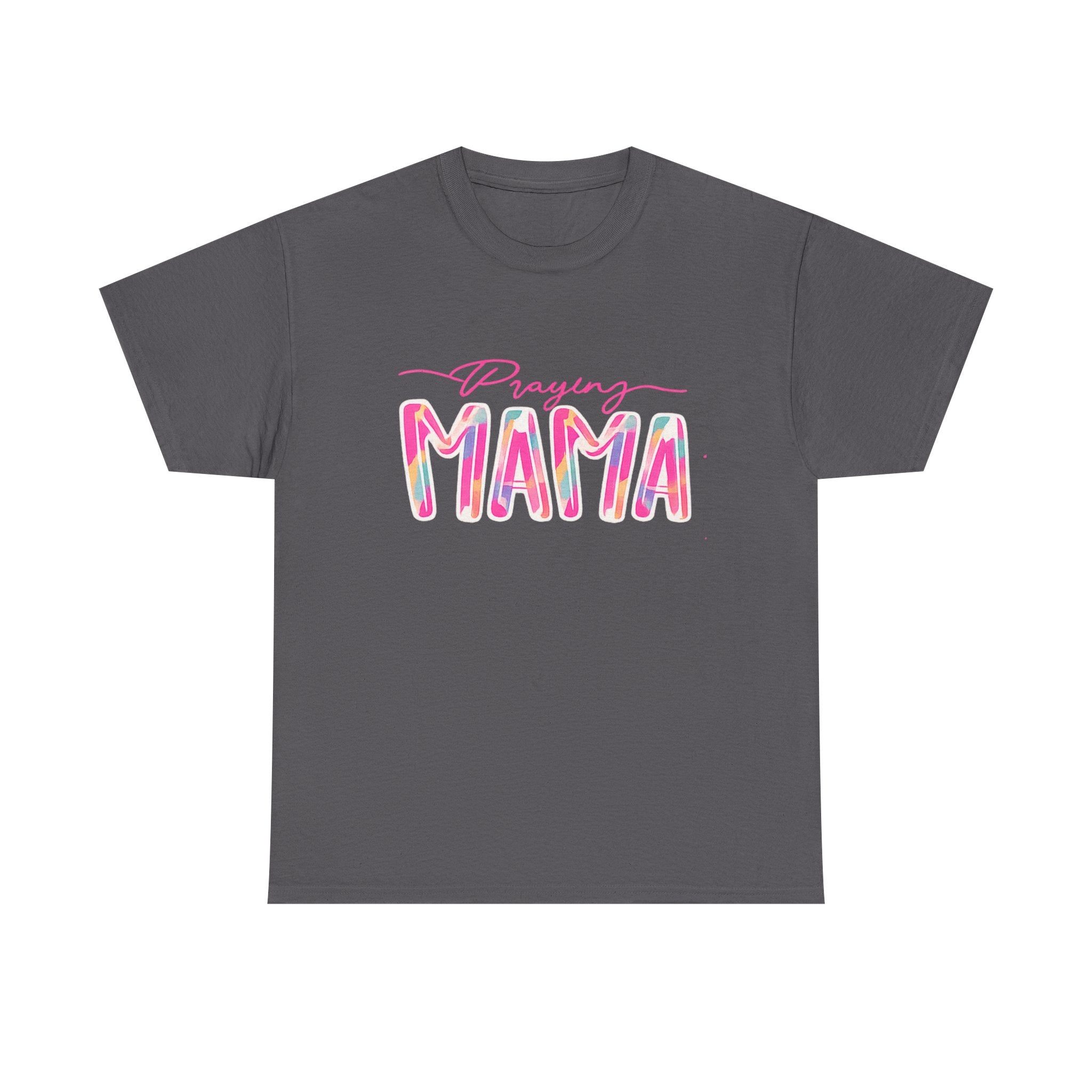 Praying Mama T-Shirt — Floral Church Graphic Tee for Christian Moms