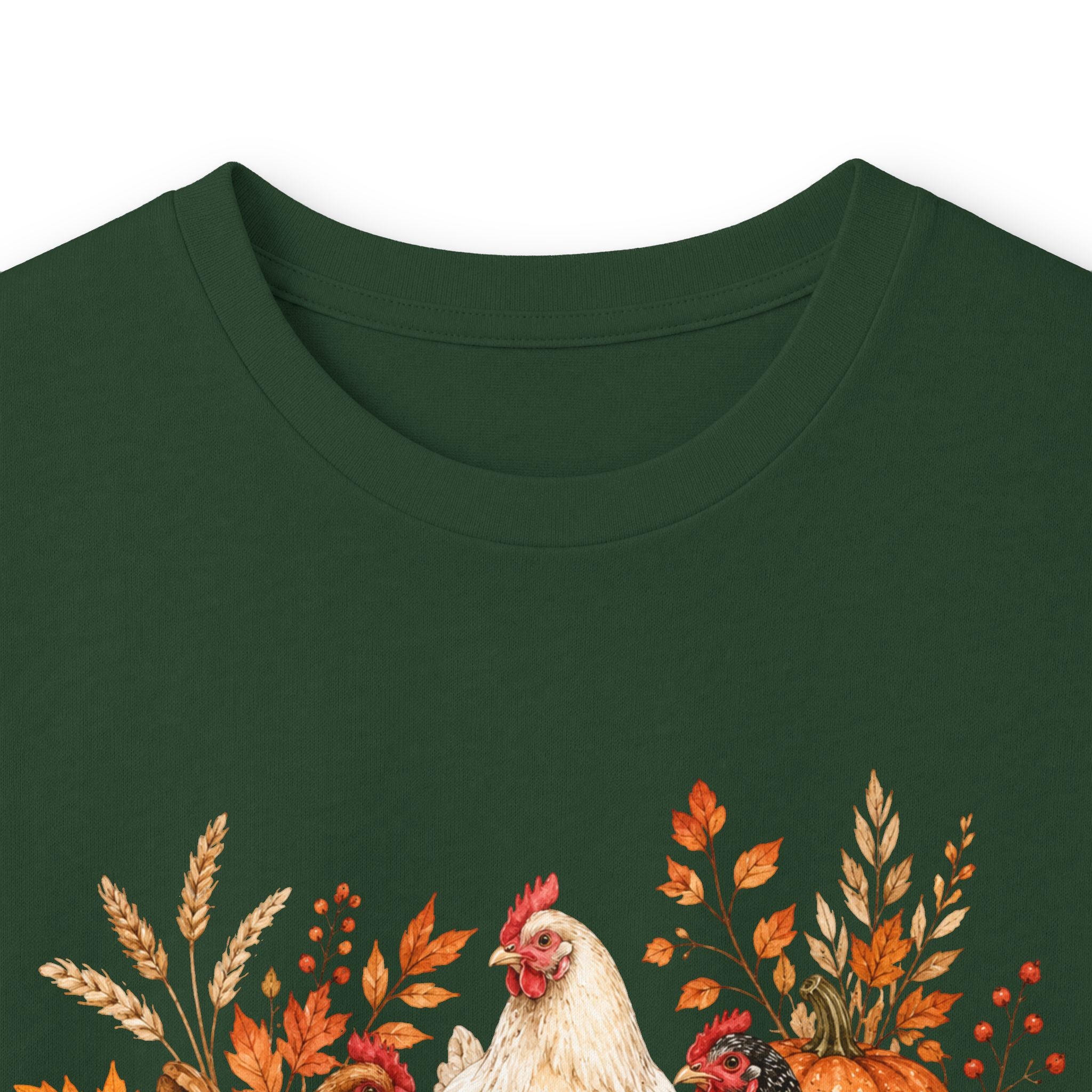 Hello Fall Pumpkin & Chickens Long Sleeve Tee