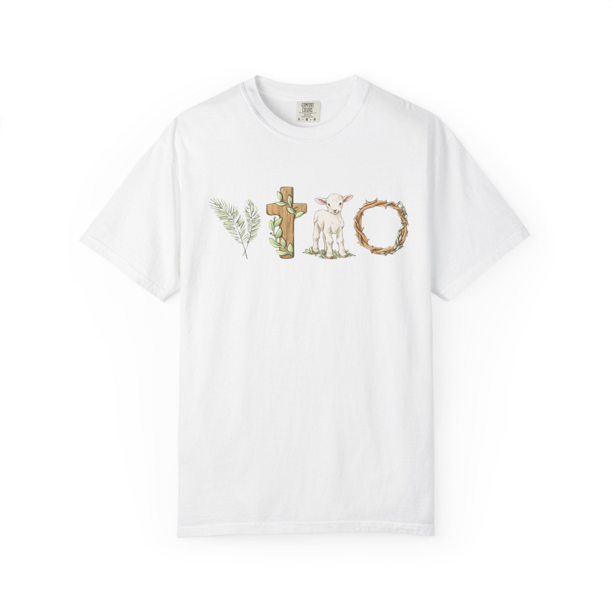 Easter Floral Cross & Lamb T-Shirt