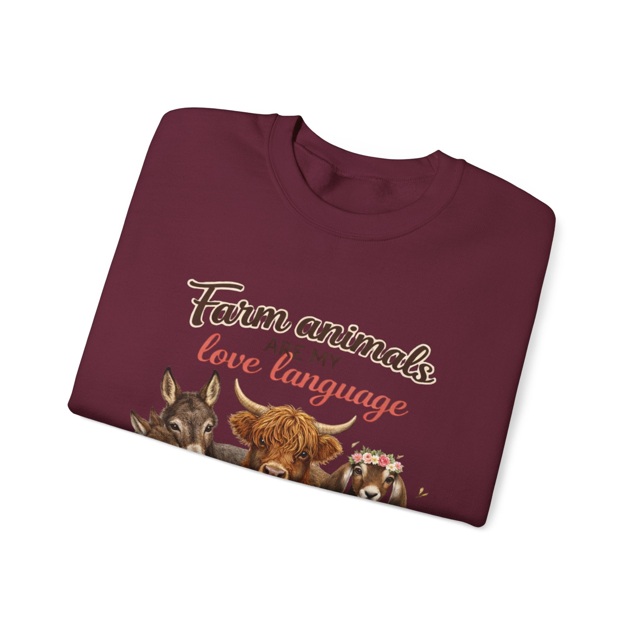 Farm Animals Are My Love Language Crewneck Sweatshirt
